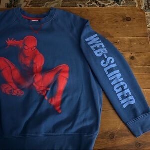 Marvel XL Blur and Red Spider-Man Graphic Sweatshirt Web Slinger Classic